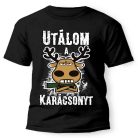 Vicces Póló - Utálom a Karácsonyt PX081 Fekete