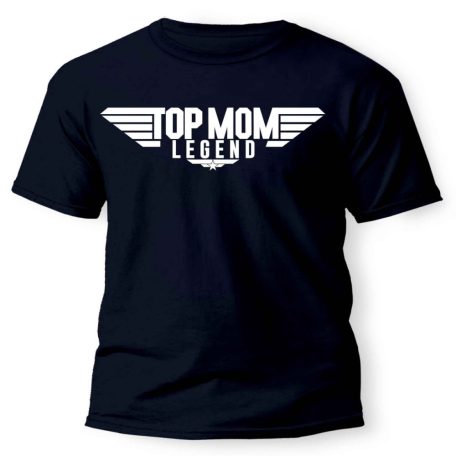 Vicces Póló - TOP MOM PX086 Fekete