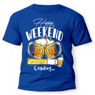 Vicces Póló - Happy Weekend PX121 Kék