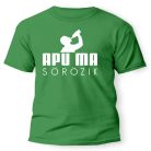Vicces Póló - Apu ma sörözik PX146 Zöld