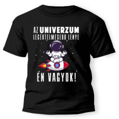   Vicces Póló - Az UNIVERZUM legértelmesebb lénye PX148 Fekete