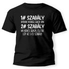 Vicces Póló - Apa szabály PX156 Fekete