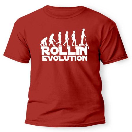 Vicces Póló - Rollin evolúció PX179 Piros