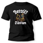 Vicces Póló - Beszólt Elástam PX202 Fekete