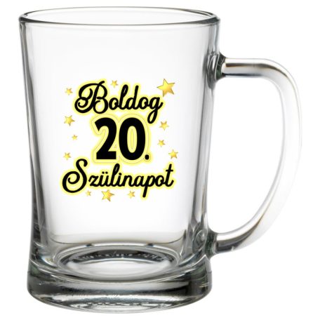 Korsó 600ml, Boldog 20. Szülinapot SS003