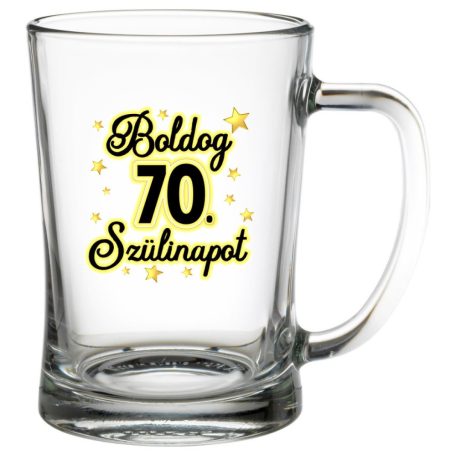 Korsó 600ml, Boldog 70. Szülinapot SS008
