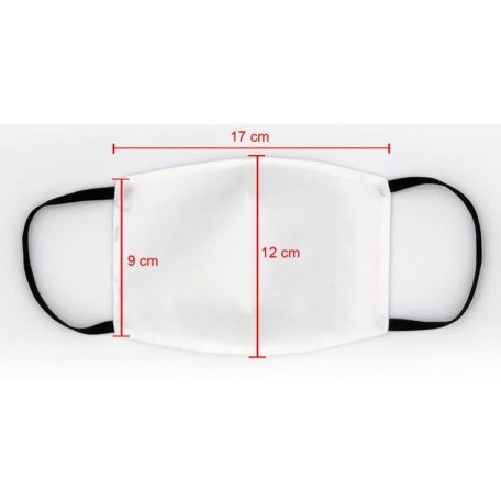 Textíl design szájmaszk. dupla rétegű poliészter anyag, vízálló és légáteresztő. Fekete mintás