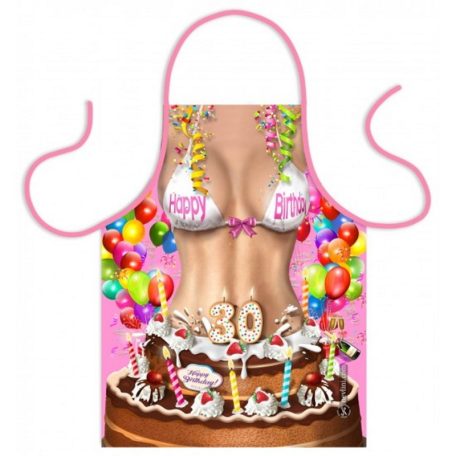 Kötény Szexi 30 Szülinapi torta TK025