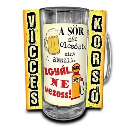 Korsó 300ml, A sör már olcsóbb, mint a benzin. New VK010