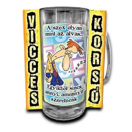 Korsó 300ml, A szex olyan mint az alvás... New VK012