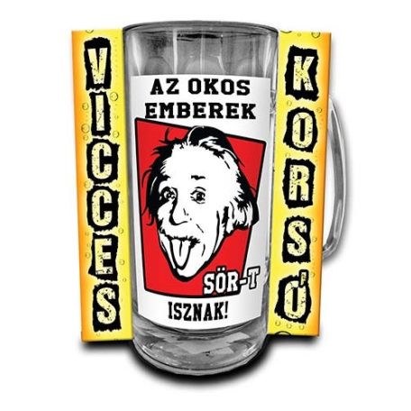 Korsó 300ml, Az okos emberek sört isznak! New VK024