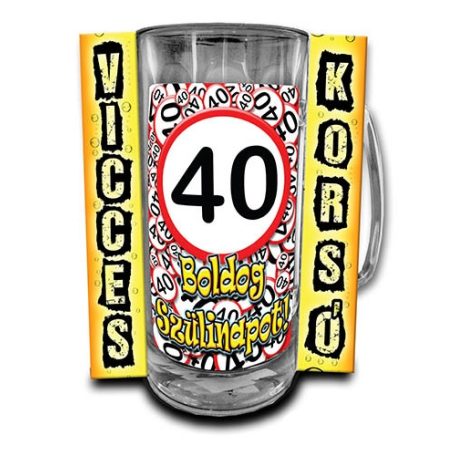 Korsó 300ml, Boldog Szülinapot! 40 New VK034