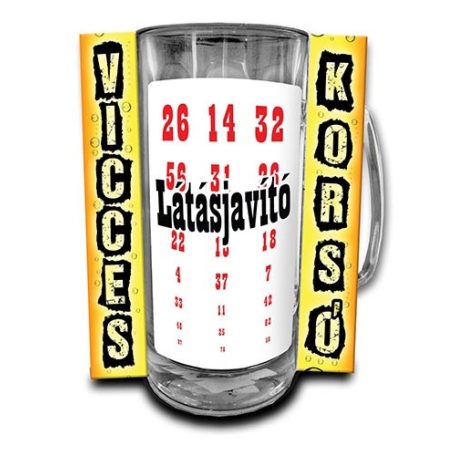 Korsó 300ml, Látásjavító! New VK074