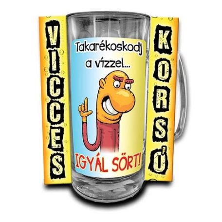 Korsó 300ml, Takarékoskodj a vízzel... Igyál sört! New VK117