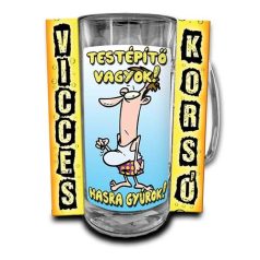 Korsó 300ml, Testépítő vagyok! Hasra gyúrok! New VK119