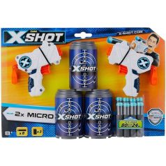   X-Shot Excel Micro mini szivacslövő játékpisztoly 2db + 3 db célpont doboz XSH3621