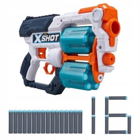 X-Shot Xcess TK-12 forgótáras szivacslövő játékpisztoly,  16 db lövedékkel XSH36436